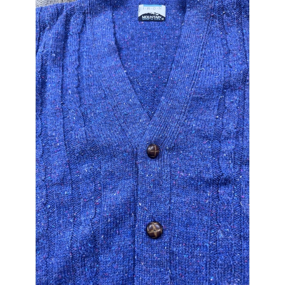 Iron Mountain Clothing Vintage Cardigan Sweater Made In USA Medium Grandpa - Picture 2 of 9
